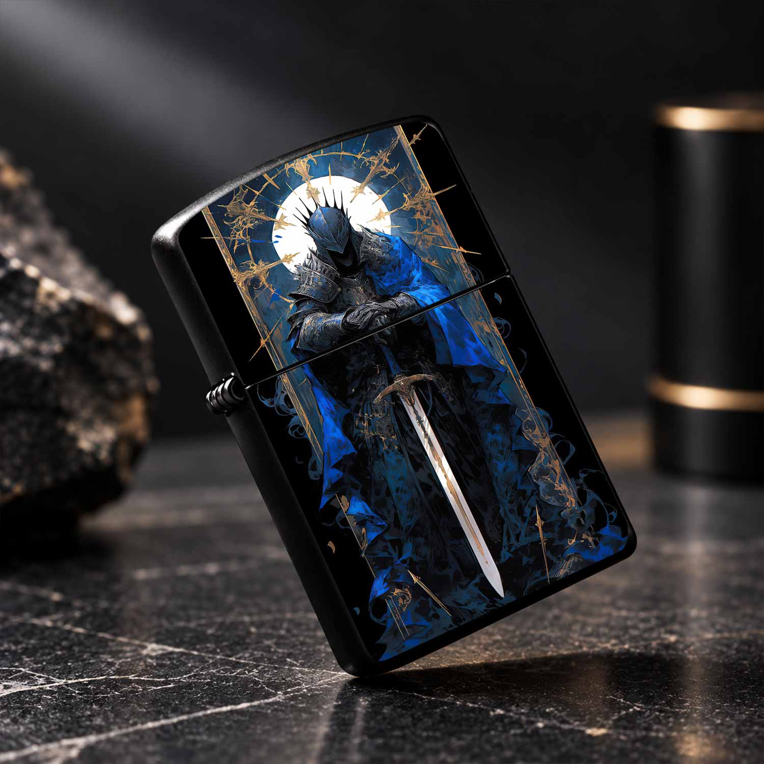 Vintage Enamel Dark Knight Win - Vintage Collectible Lighters recension och pris