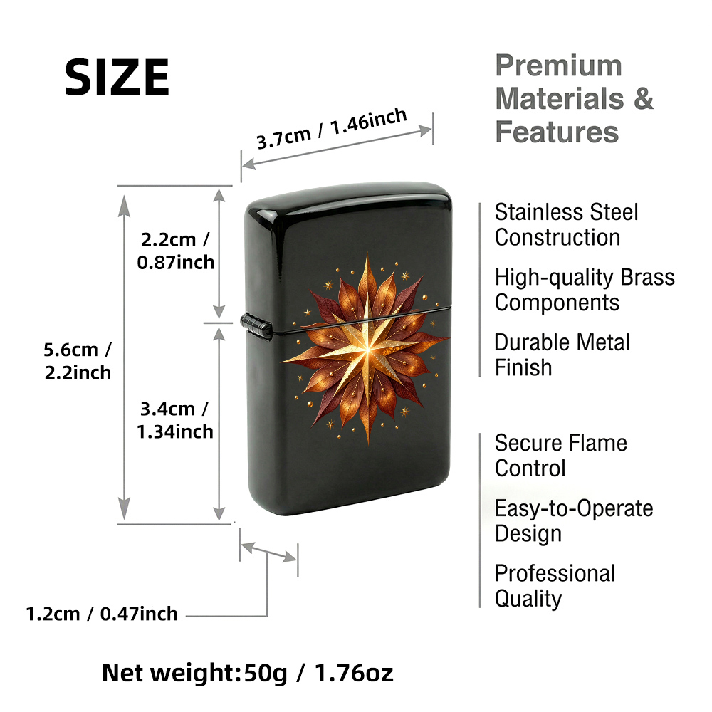 Flip Top Lighter Golden Eight‑ - Vintage Collectible Lighters recension och pris