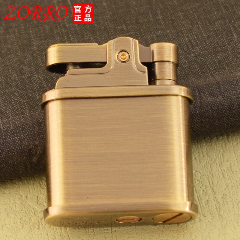 ZORRO 582 Brushed Brass Fuel L - Vintage Collectible Lighters recension och pris