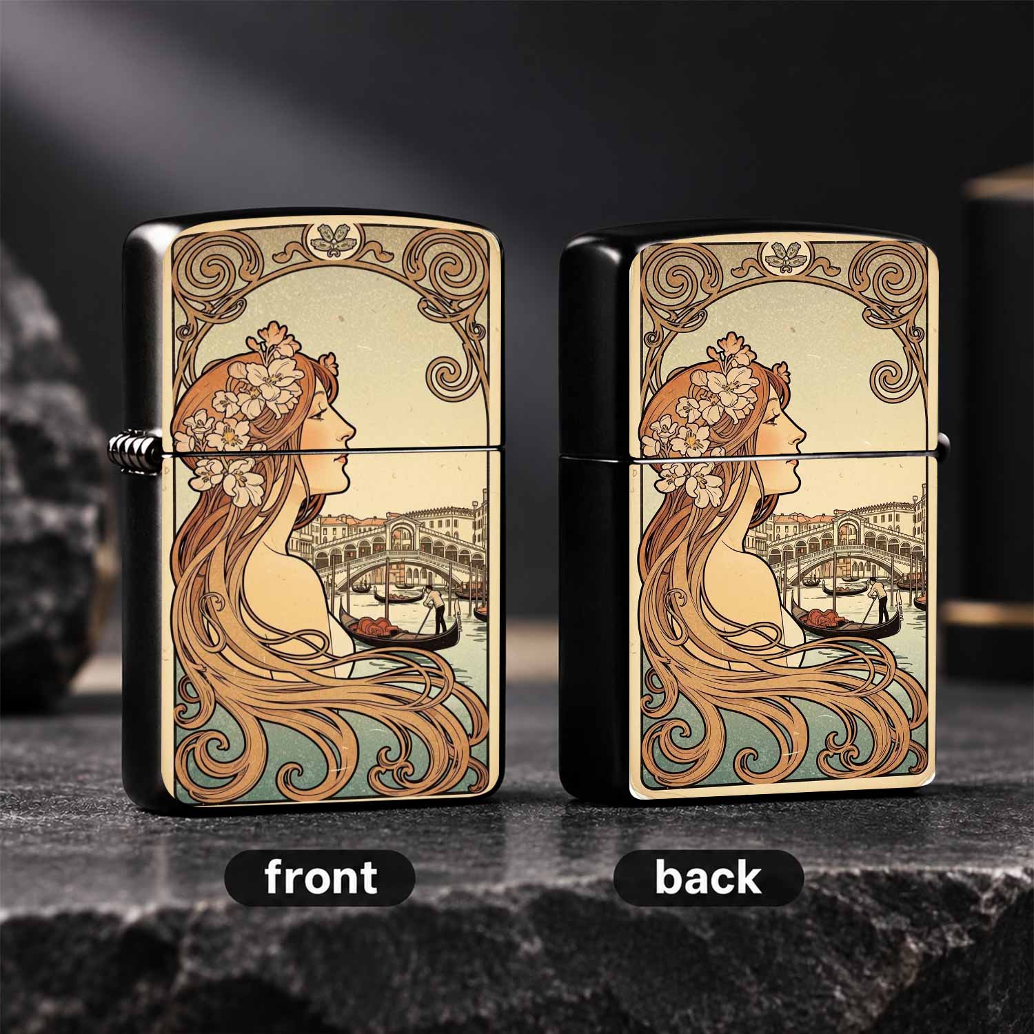 Vintage Art Nouveau Mucha Styl - Vintage Collectible Lighters recension och pris